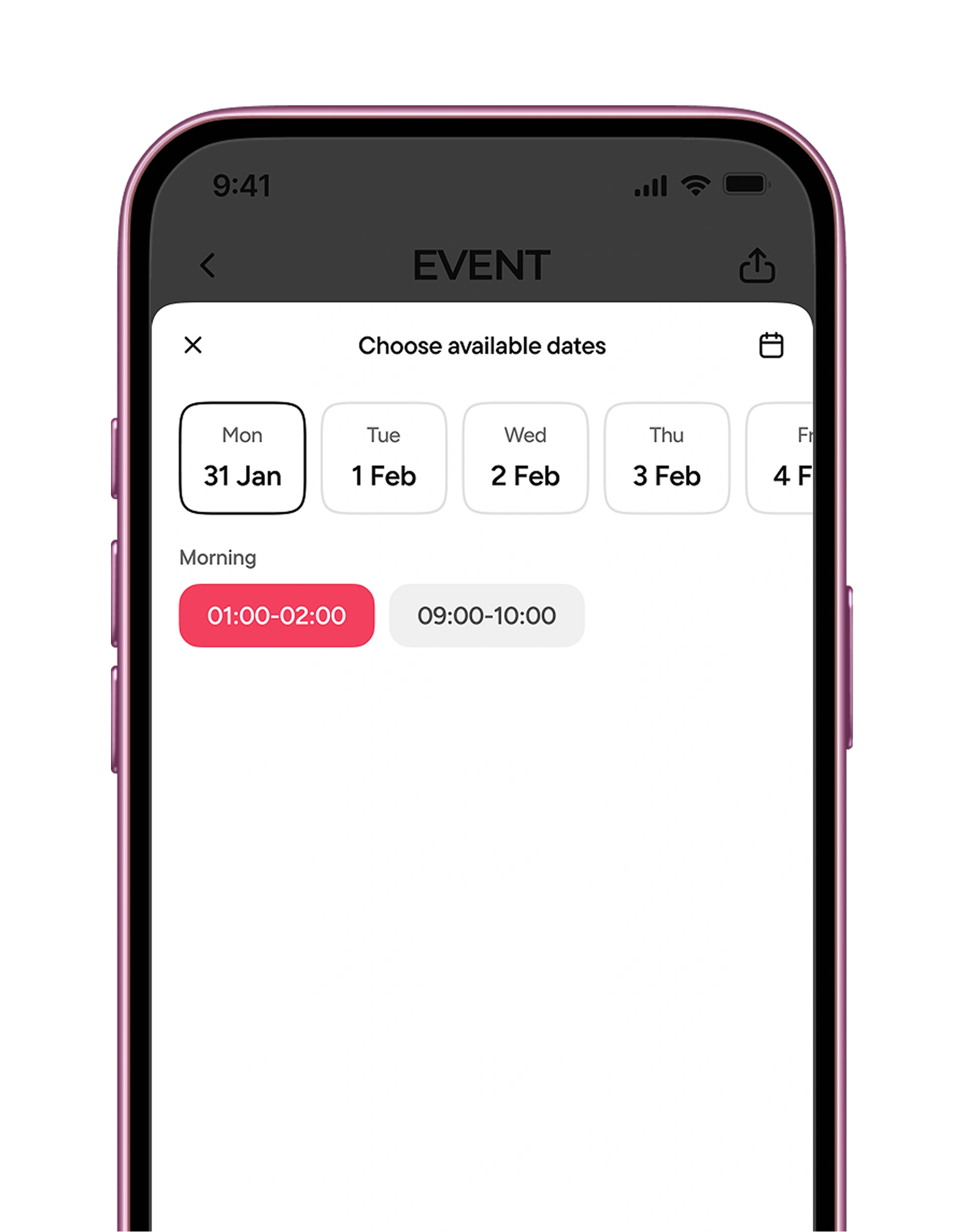 Booking and payment